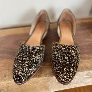 Madewell The Marisa d'Orsay Flat in Spotted Calf Hair Size 8